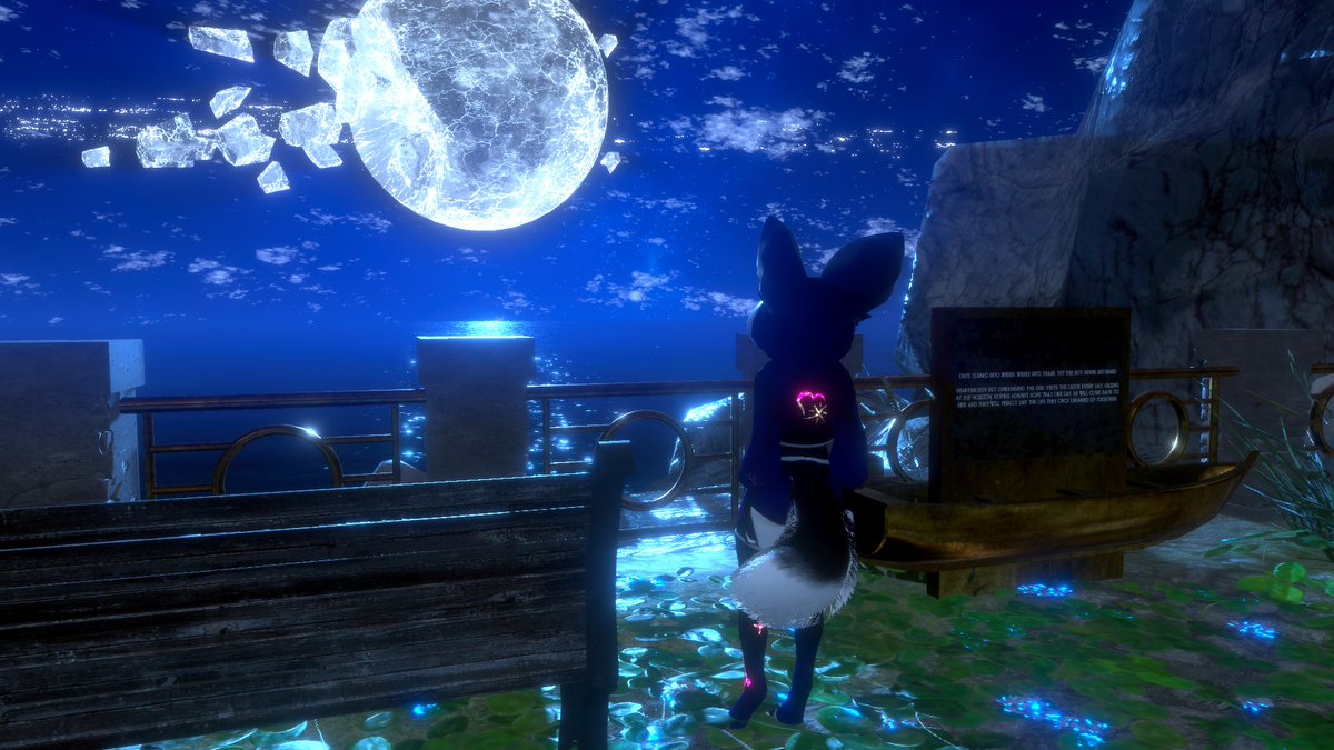Smol_Lumen's tweet photo. “Hm… I see you’ve found me, Dreamer. I won’t send you away from this spot of mine, but I must at least ask. While you tell me what you’re here for, would you like to have a seat and enjoy the moonlight with me? The moon won’t be around much longer, after all.” https://t.co/aQ46HHlTRw