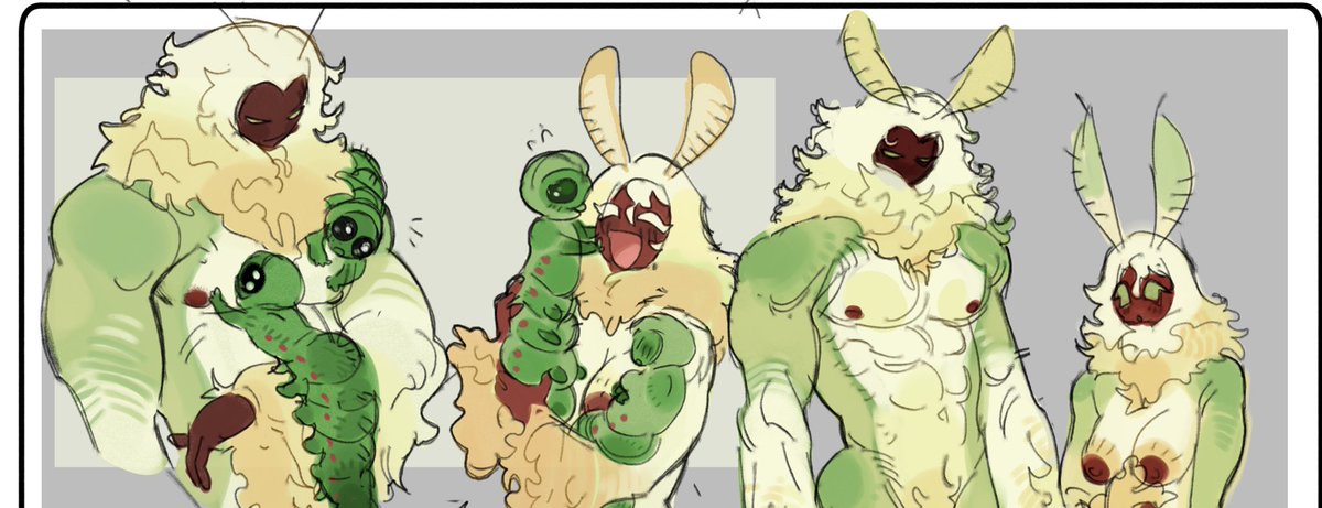 dialingnumber9's tweet image. Moth pixies and their babies
