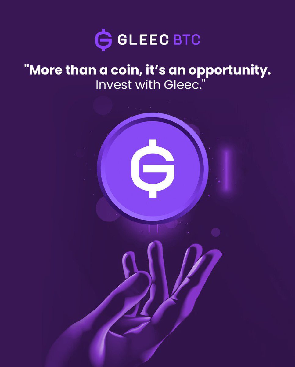 #GLEEC BTC
More than #crypto… it’s your power move! ♟️
Turn every shift into real opportunity with #GLEEC 
Fast, secure, and built for the future.

The time is NOW.
Invest with vision. Invest with #Gleec.

gleecbtc.com

#GLEEC #BTC #CryptoGame #SmartInvesting
