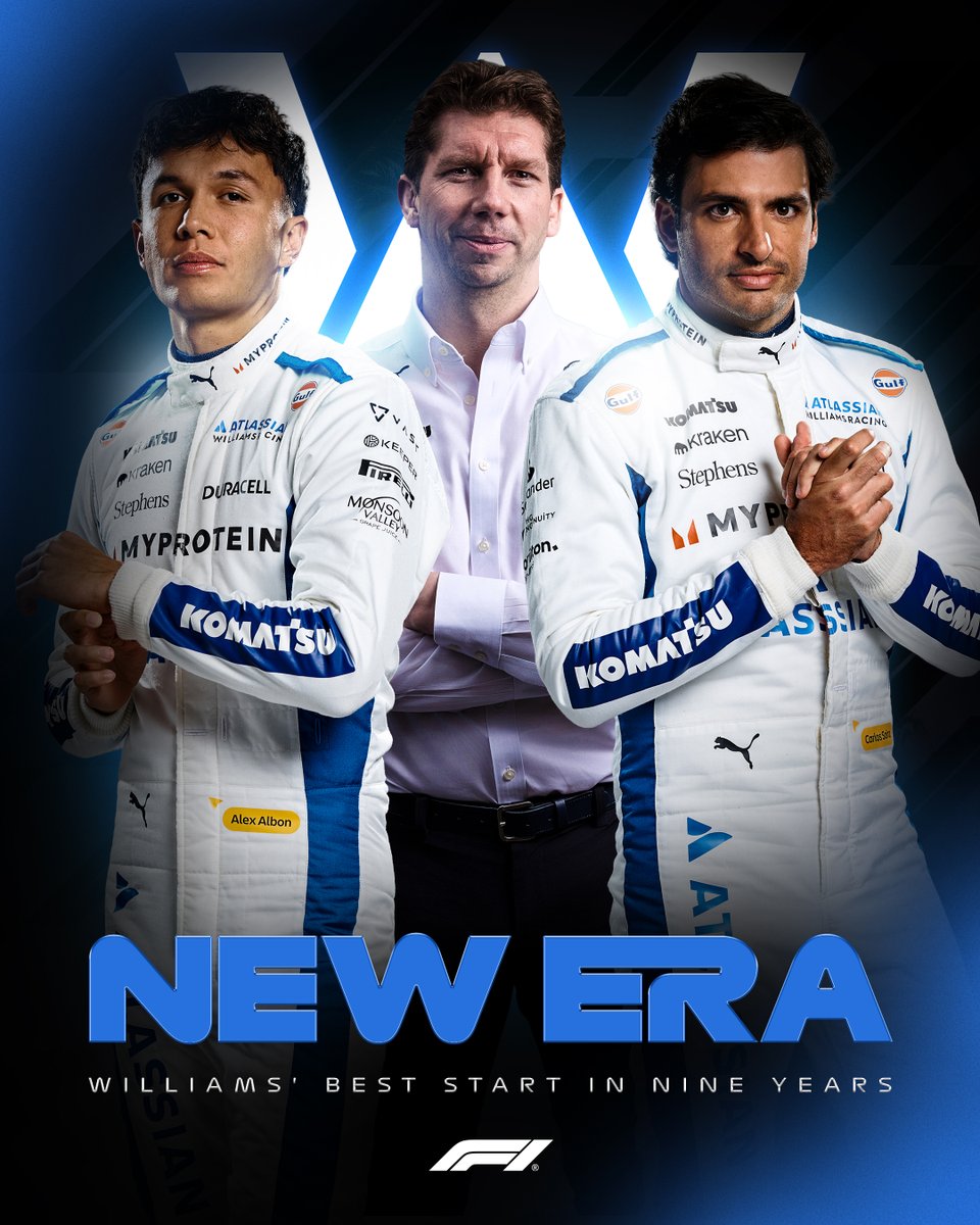 F1's tweet image. Williams' best start to a season since 2016 💪

The team sits fifth in the constructors' championship with 25 points scored so far this season 📈

#F1 #SaudiArabianGP