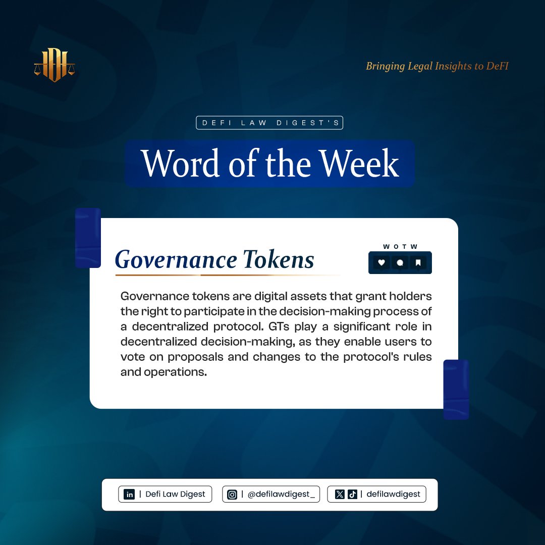 DeFiLawDigest's tweet photo. #WordOfTheWeek is here!
We simplify complex DeFi and legal terms.
Clear, concise, and easy to understand.
Follow us for weekly bite-sized insights!✨
#DeFi #Blockchain #Crypto #CryptoEducation #DeFiPolicy #CryptoRegulation #DeFiLawDigest https://t.co/cmdlHVAqYE