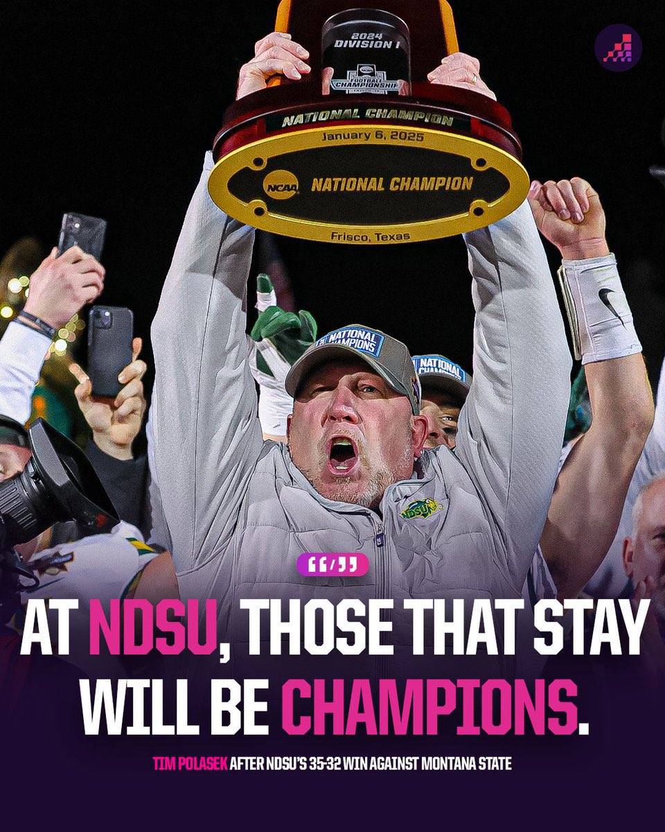 The message doesn’t change here. #GoBison