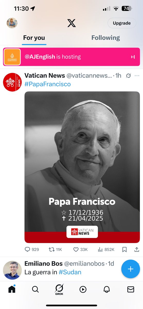 Chiara Cardoletti (@chiaraunhcr) on Twitter photo Sei stato una guida per tutti coloro che credevano che difendere i piĂą deboli fosse la via del vero cristiano, l'incarnazione del coraggio e dell'amore. Che le tue parole continuino a risuonare nei nostri cuori. Ci mancherai, Papa Francesco. Riposa in pace. <a href="/Pontifex_ln/">Leo Papa XIV</a> Sei stato una guida per tutti coloro che credevano che difendere i piĂą deboli fosse la via del vero cristiano, l'incarnazione del coraggio e dell'amore. Che le tue parole continuino a risuonare nei nostri cuori. Ci mancherai, Papa Francesco. Riposa in pace. <a href="/Pontifex_ln/">Leo Papa XIV</a>