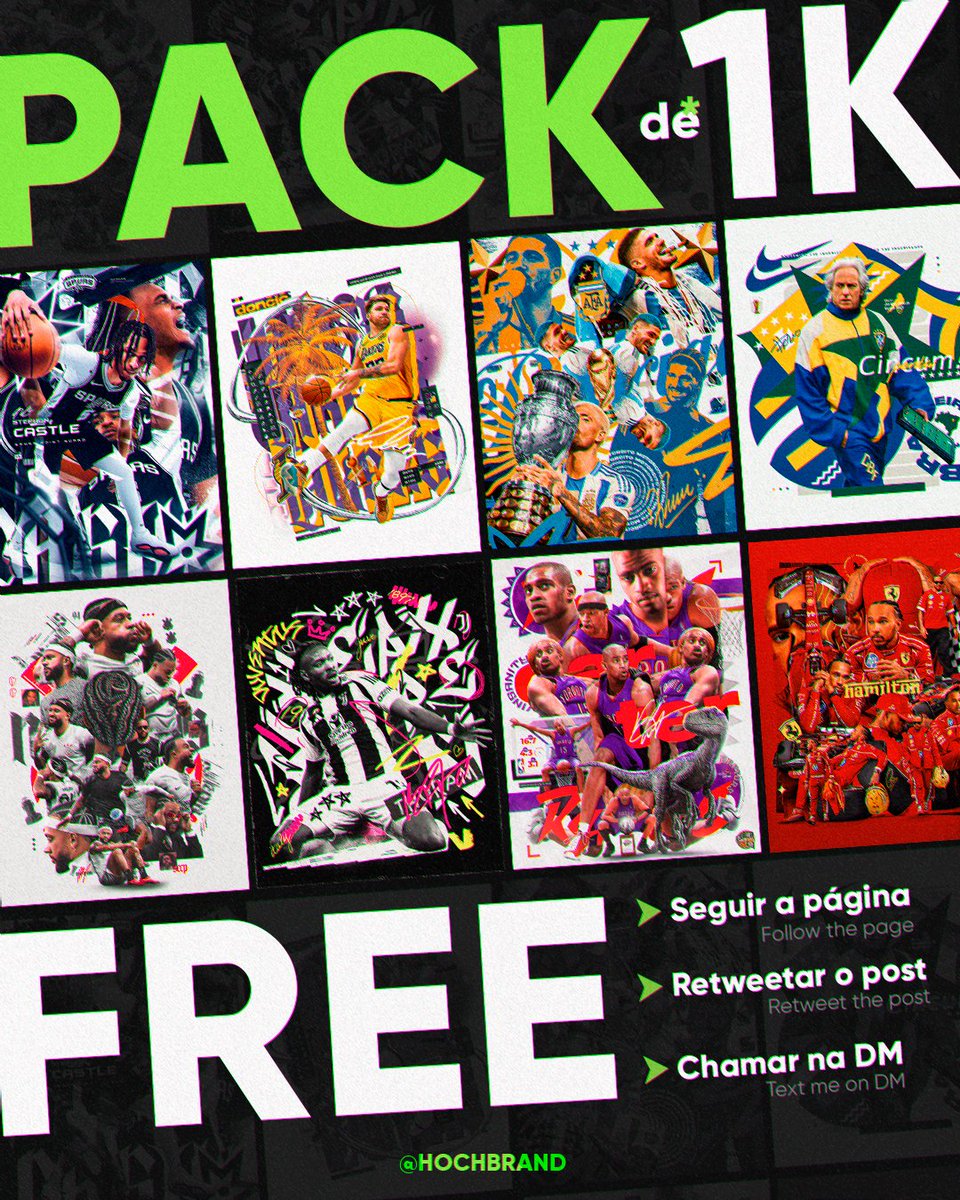hochbrand's tweet image. 🚨 LIBERADO!
O meu primeiro PACK GRATUITO pra designers gráficos já tá no ar!
São 8 PSDs exclusivos direto do meu workflow
Arquivos prontos pra você estudar, adaptar e evoluir no seu ritmo.

📂 Grid, layout, recorte, comp e organização real de projeto. Não é mockup, é processo.…