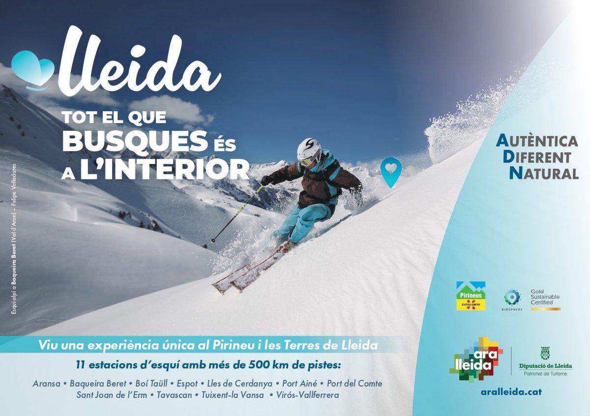 +85.000 turistes 👥 i 260.000 pernoctacions 🛏️ al #Pirineu i #TerresdeLleida aquesta #SetmanaSanta 🐣. Ocupació mitjana del 85% 📊. Revalidats 1,4 M de forfets 24/25 🎿, amb 1.020.796 venuts per Baqueira Beret ⛷️. Comença la temporada de turisme actiu 🌄🚣‍♂️!