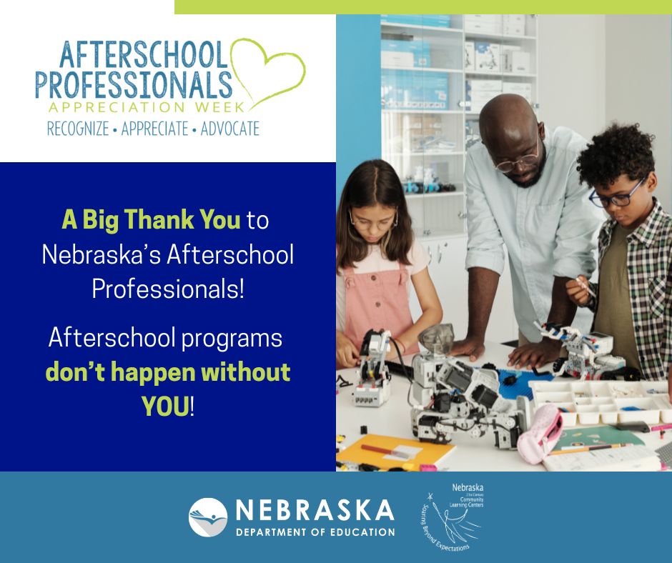 🎉*It's Afterschool Professionals Appreciation Week!* 🎉 

This week, we’re celebrating the incredible staff who make our programs safe, fun, &amp; full of learning. 

Our afterschool professionals do it all! Don’t just take it from us; follow along all week for staff shout outs!