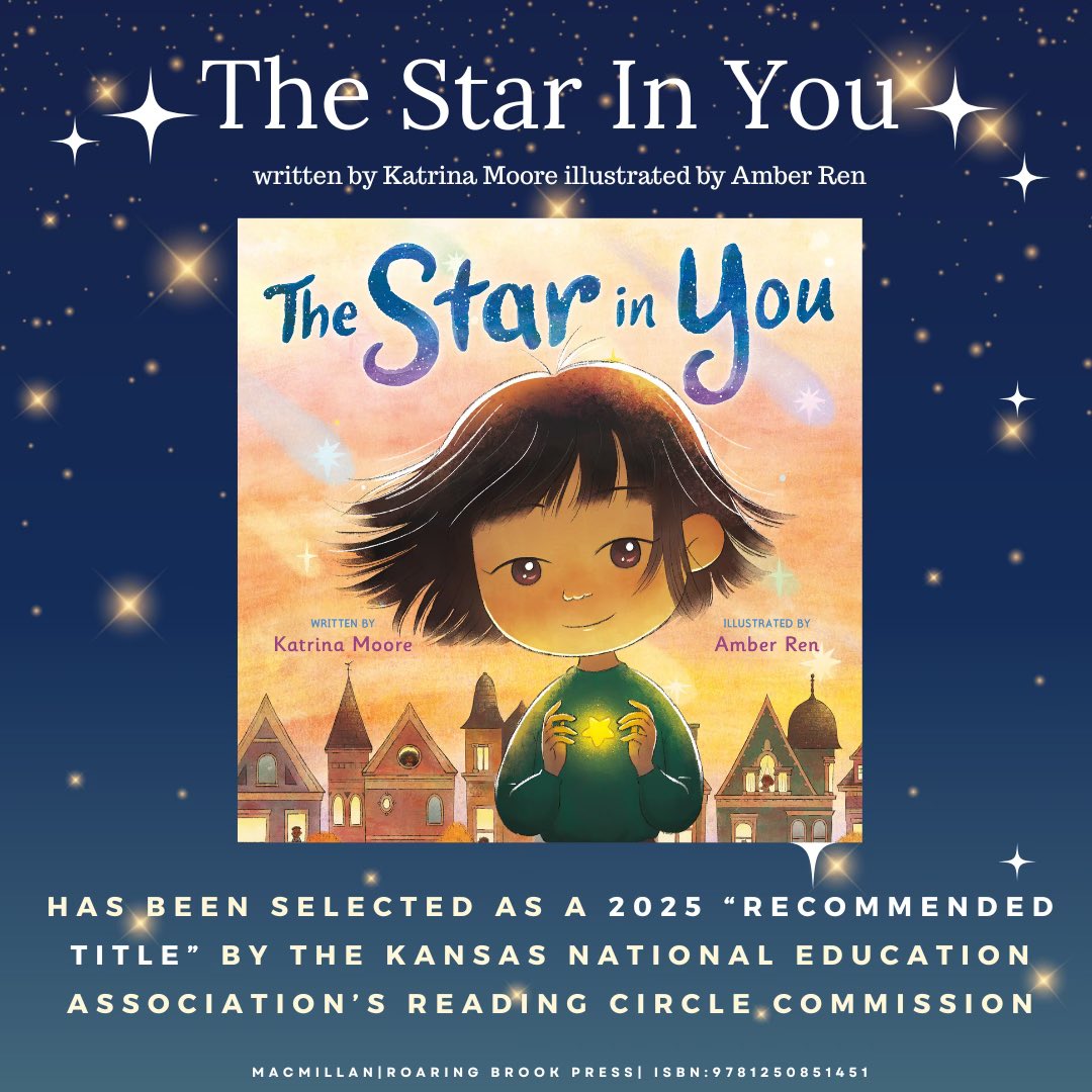 Katrina Moore (@kmoorebooks) on Twitter photo ๐โจ๐Thrilled that THE STAR IN YOU #picturebook by <a href="/kmoorebooks/">Katrina Moore</a> <a href="/AmberRenArt/">Amber Ren</a> <a href="/MacKidsBooks/">MacKids Books</a> <a href="/MacKidsSL/">Macmillan Children's School & Library ๐</a> has been named a "recommended title" for the Primary List by the Kansas National Education Association's Reading Circle Commission!๐โจ๐
Thank you <a href="/kneanews/">Kansas NEA</a> ๐๐๐ ๐โจ๐Thrilled that THE STAR IN YOU #picturebook by <a href="/kmoorebooks/">Katrina Moore</a> <a href="/AmberRenArt/">Amber Ren</a> <a href="/MacKidsBooks/">MacKids Books</a> <a href="/MacKidsSL/">Macmillan Children's School & Library ๐</a> has been named a "recommended title" for the Primary List by the Kansas National Education Association's Reading Circle Commission!๐โจ๐
Thank you <a href="/kneanews/">Kansas NEA</a> ๐๐๐