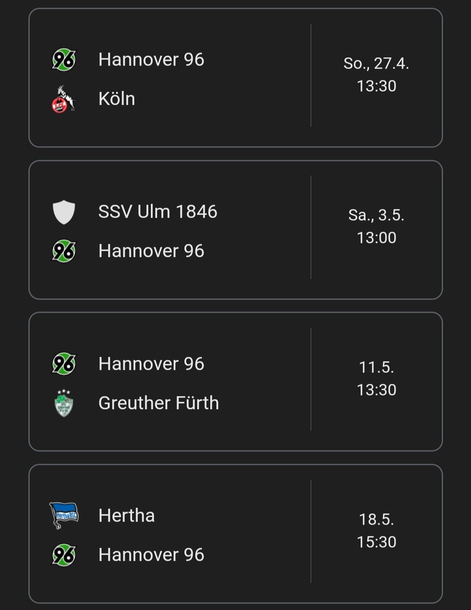 Holen maximal noch 2-4 Punkte sag ich