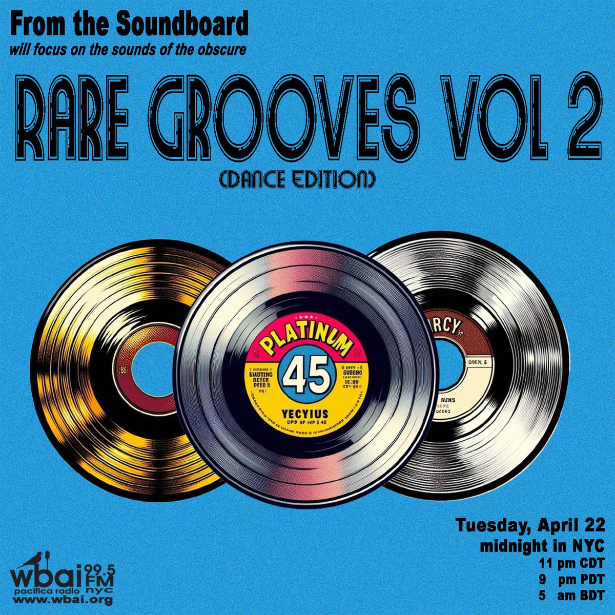 WBAI New York at 99.5 FM, streaming at wbai.org (@wbai) on Twitter photo 4/22 @ midnight (that's Monday into Tuesday) #FromtheSoundboard continue to focus on Rare Soulful Gems
rebrand.ly/FTSB-45Soul <a href="/deepdancenyc/">Reggie Johnson</a> <a href="/fusicology/">FUSICOLOGY</a> #ClassicSoul #NorthernSoul 4/22 @ midnight (that's Monday into Tuesday) #FromtheSoundboard continue to focus on Rare Soulful Gems
rebrand.ly/FTSB-45Soul <a href="/deepdancenyc/">Reggie Johnson</a> <a href="/fusicology/">FUSICOLOGY</a> #ClassicSoul #NorthernSoul