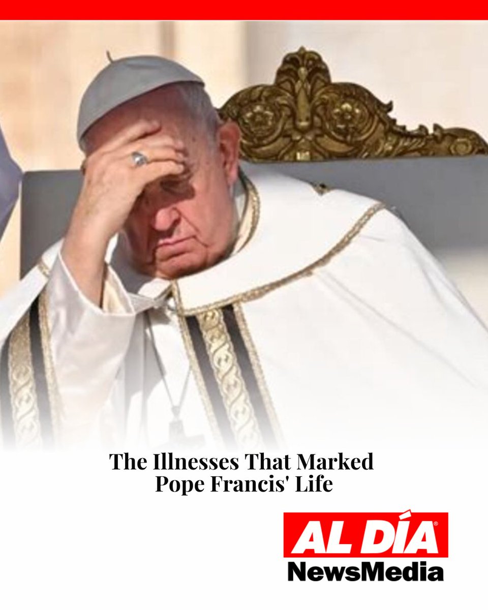 ALDIANews's tweet photo. #ALDÍAWellness l: 🩺 What did Pope Francis face behind the scenes? Discover the medical conditions that shaped his journey—and how they’re treated today https://t.co/xNi4Gd24K9
#PopeFrancis #HealthJourney #MedicalInsight #Vatican https://t.co/1XUoSl3qws