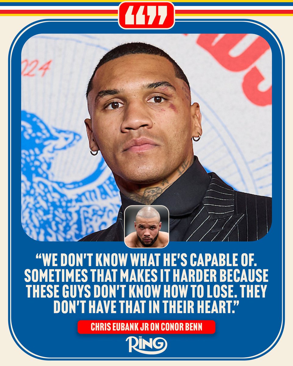 Chris Eubank Jr. tells The Ring that Conor Benn doesn’t know how to lose, and that we don’t know what he’s capable of ahead of their showdown this Saturday.

Buy tickets and the PPV NOW for The Ring Magazine card this Saturday at Tottenham Hotspur Stadium LIVE on DAZN and Sky