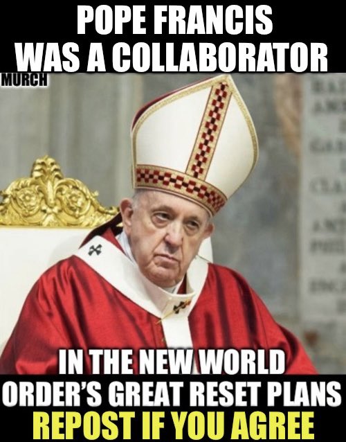 TheEXECUTlONER_'s tweet photo. I don’t think many conservatives are going to miss Pope Francis. 

He always seemed evil to me. 

Pope John Paul ll he was not. https://t.co/9ywGNGSpMR