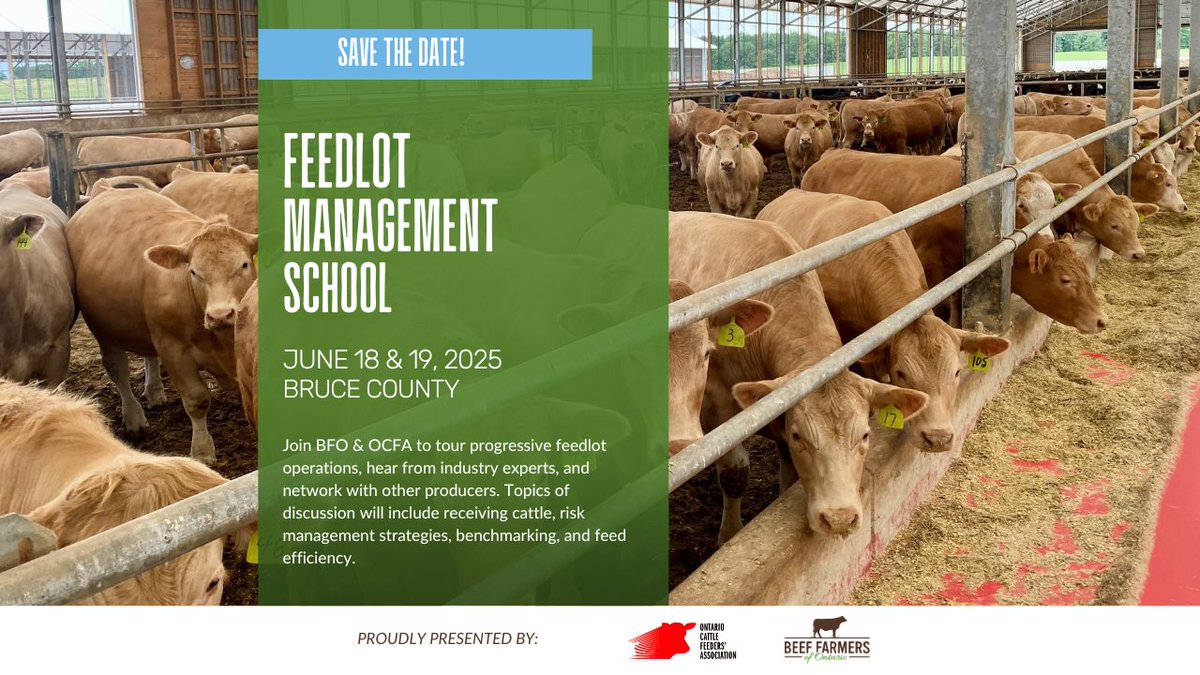 🗓️Save the Date!
Mark your calendar for this year’s Feedlot Management School on June 18-19!
Agenda &amp; registration details coming soon.