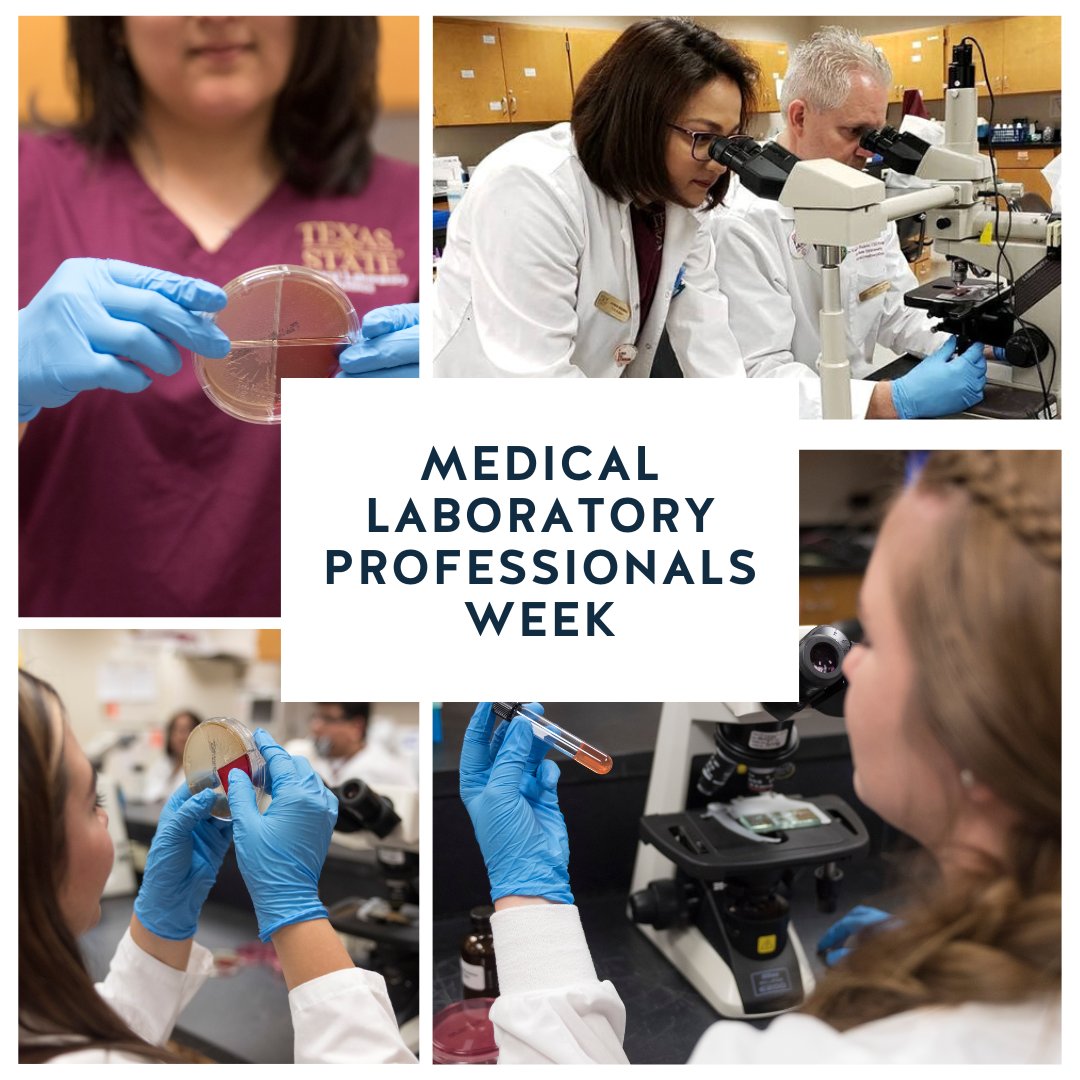 🔬 Happy #LabWeek! 🧪
This week, we celebrate the lab pros behind the science—driving discovery, diagnostics &amp; better health.

Thank you for the lifesaving work you do every day! 💛
#Lab4Life #TXSTResearch #BehindTheScience