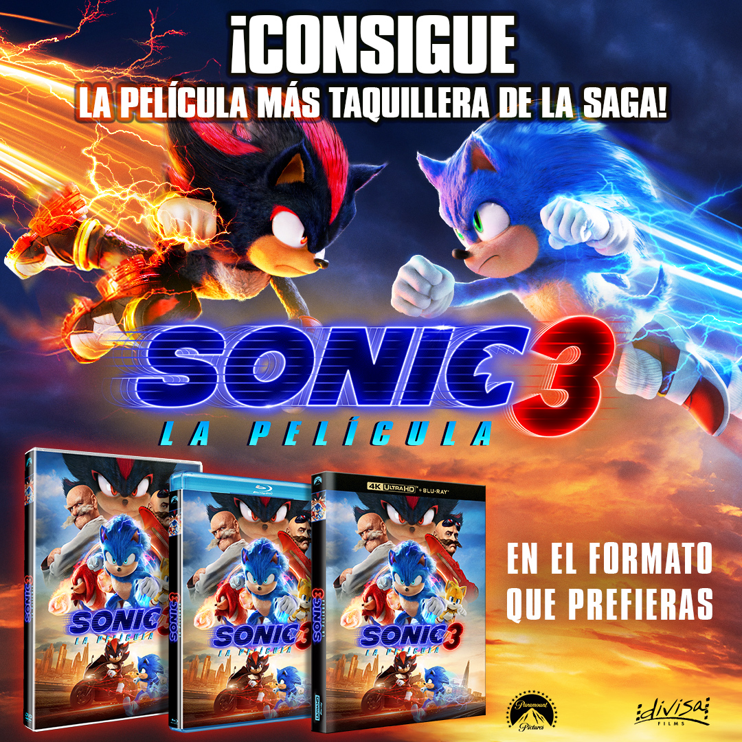 35 Milímetros Cine y TV 🎬 📺 (@35milimetros_es) on Twitter photo ‼️#SORTEO‼️
¡2 EDICIONES de #Sonic3! 🎥 ¡Ya a la venta!
📀¡Llévatela en #DVD #BluRay o #4KUHD!
👍🏻 RT + FOLLOW + MENCIÓN a un amigo
👉🏻 ¡Síguenos! <a href="/DivisaFilms/">Divisa Films</a> y <a href="/35milimetros_es/">35 Milímetros Cine y TV 🎬 📺</a>
⏰ Fin: 28/03 a las 10:00 h.
🍀 ¡Mucha suerte! 🍀
Más info: bit.ly/3ZvcuRP ‼️#SORTEO‼️
¡2 EDICIONES de #Sonic3! 🎥 ¡Ya a la venta!
📀¡Llévatela en #DVD #BluRay o #4KUHD!
👍🏻 RT + FOLLOW + MENCIÓN a un amigo
👉🏻 ¡Síguenos! <a href="/DivisaFilms/">Divisa Films</a> y <a href="/35milimetros_es/">35 Milímetros Cine y TV 🎬 📺</a>
⏰ Fin: 28/03 a las 10:00 h.
🍀 ¡Mucha suerte! 🍀
Más info: bit.ly/3ZvcuRP