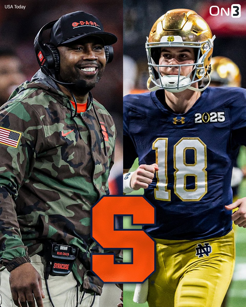 On3 (@on3sports) on Twitter photo NEW: Notre Dame transfer QB Steve Angeli is set to visit Syracuse today, <a href="/SWiltfong_/">Steve Wiltfong</a> reports🍊
Intel: on3.com/news/transfer-… NEW: Notre Dame transfer QB Steve Angeli is set to visit Syracuse today, <a href="/SWiltfong_/">Steve Wiltfong</a> reports🍊
Intel: on3.com/news/transfer-…