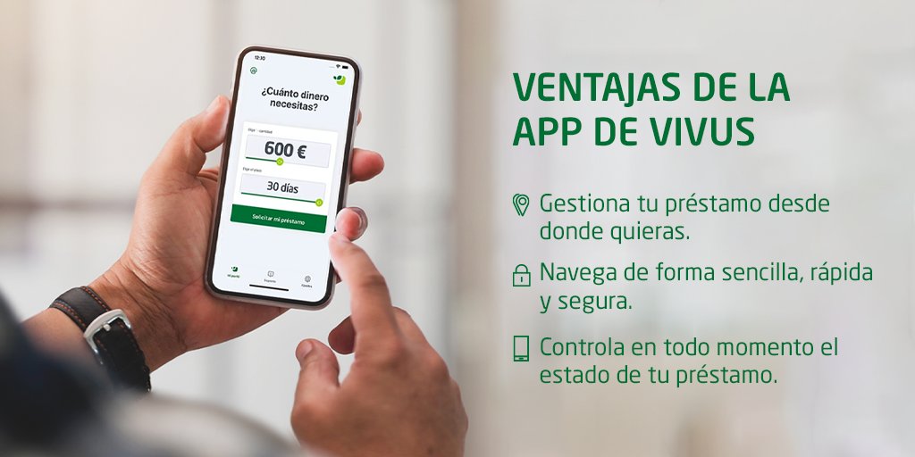 Descargarse la aplicación de Vivus tiene muchas ventajas, pero sobre todo ganas en rapidez, seguridad y organización. ¡Descárgatela ya en App Store o Play Store! ➡vivus.es/mobileapp

#Vivus #DineroExtra #PrestamosRapidos #Microcreditos