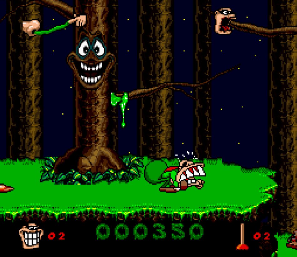 AllmightoFranky's tweet image. 1 Jour 1 Jeu #retro avec aujourd'hui un jeu sympa et bien dégueulasse,#BoogerMan ici sur #SuperNes,il était aussi dispo sur la #Megadrive!On pouvait éliminer les ennemis en rotant en pétant ou en leur jetant des crottes de nez,que du bon goût,so #90s!#retro #retrogaming #80s