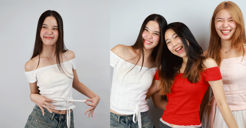 Beagle_K3's tweet photo. Bright Beginning Off-shoulder Top เสื้อปาดไหล่ เนื้อผ้านุ่ม ใส่สบาย มีความเปรี้ยวนิดหวานหน่อย ทรงสวย ใส่ได้บ่อย จะแมทช์ก���บกระโปรง หรือกางเกงก็สวย