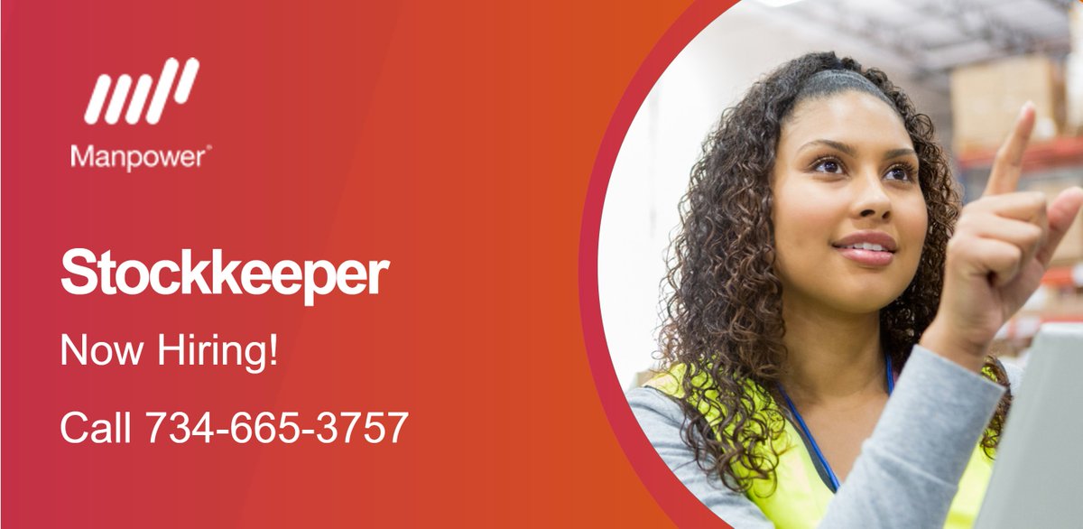 ManpowerA2's tweet image. Our client is seeking a temporary Stockkeeper. In this role you would be part of the Supply Chain Build Team, supporting by assembling carts and assisting with the efficient management of medical supplies.
Pay is $18/hr. To learn more and apply head to  manpower.com/en/job/adminis…