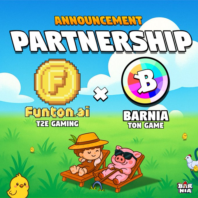 famoussaidwhat's tweet photo. 🌿 @Barnia_ton announces a strategic partnership with @funton_ai, a Web3 gaming platform.
🤝 This collaboration will enhance #Barnia’s gameplay by integrating #Funton’s GameFi-as-a-Service (GaaS) into Telegram and LINE mini-app games.
🎮 Players can now explore #Funton.ai via the #Barnia quest section.
🧩 #Barnia is a Web3 farming simulation game where players build farms, raise animals, upgrade barns, and earn rewards in TON and $BAR tokens.
🔽VISIT
https://t.co/VLSFqY4ZTw