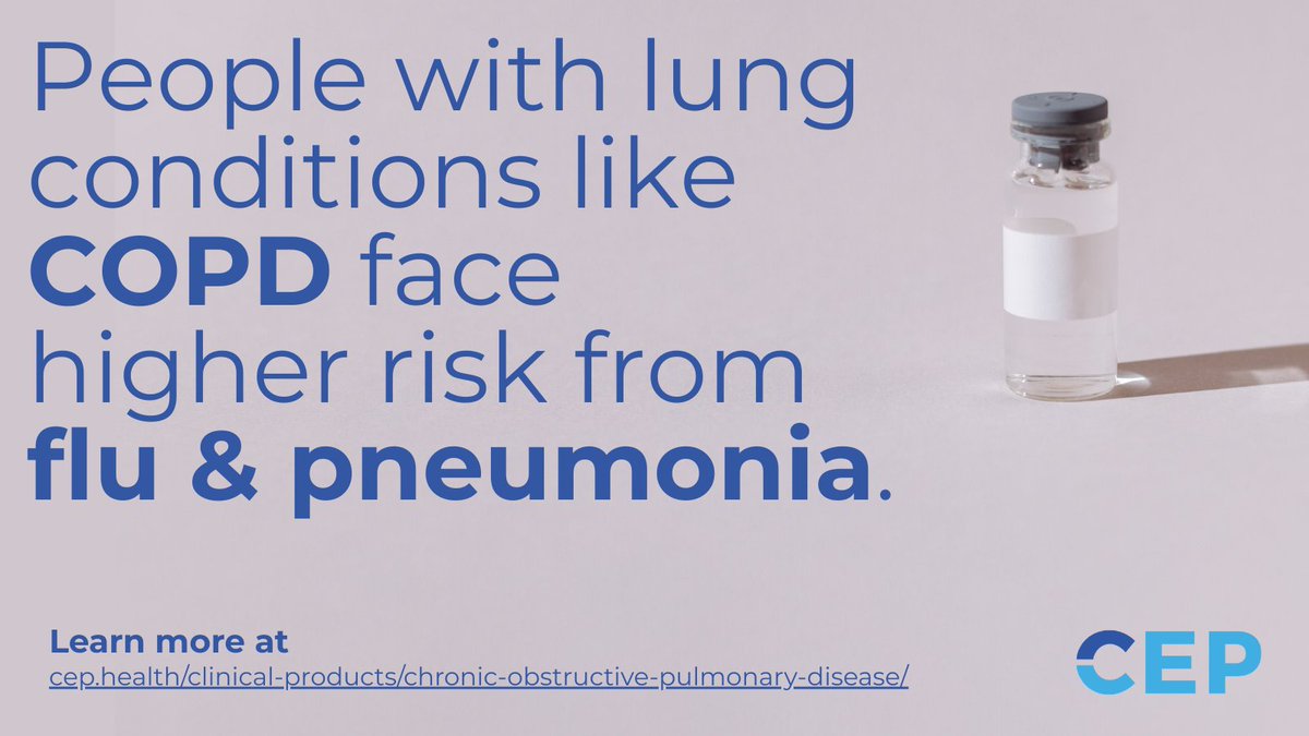 Vaccines are one of the most effective ways to prevent flu &amp; pneumonia infections.🤧 Visit the 'Patient self-management and education' section of our COPD tool for info on key vaccinations (+ patient resources)!
🔗cep.health/clinical-produ… 

#NIAW2025 #VaccinesWork #GetImmunized