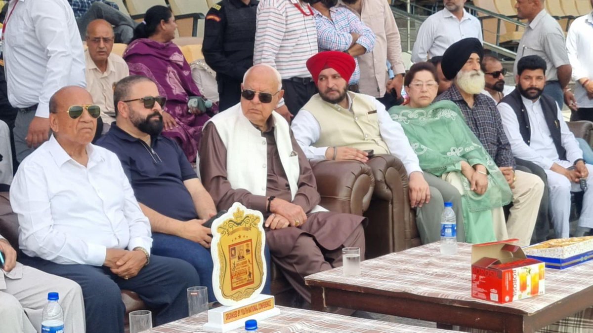 Dr Farooq Abdullah attended the inaugural of Sher-e-Kashmir T-20 Cricket Tournament as Chief Guest at MAM Stadium, Jammu organized by PP JKYNC Jammu <a href="/Tejinder013_NC/">Tejinderpal Singh(Aman)NC ੴ ☬ ੴ 🇮🇳</a> . PP JKNC Jammu Adv Ratan Lal Gupta and MLA Poonch <a href="/ajazjan/">Ajaz Jan</a> were also present on the occasion.  🏏