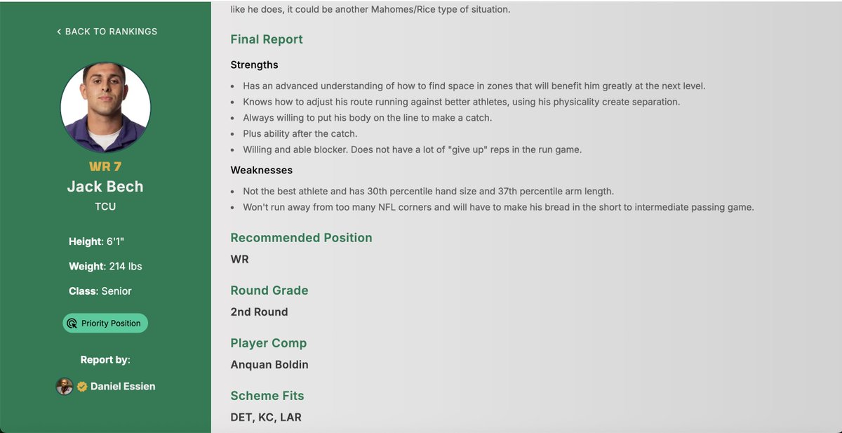 Badlands (@badlandstoj) on Twitter photo 🚨 Badlands 2025 NFL Draft Guide 🚨
🗣️Over 215 scouting reports from CR,
<a href="/JetsAndJollof/">Dan</a>, <a href="/PKilgallen/">Paul Kilgallen</a>, <a href="/GregArmstrong_/">Greg</a> <a href="/Meegs214/">Michael Meegan</a> <a href="/maxtoscano1/">Max Toscano</a>
🗣️320 player <a href="/ConnorJRogers/">Connor Rogers</a> Big Board
🗣️ Positional Rankings. Player Comparisons.
The holy book is here: patreon.com/BadlandsTOJ 🚨 Badlands 2025 NFL Draft Guide 🚨
🗣️Over 215 scouting reports from CR,
<a href="/JetsAndJollof/">Dan</a>, <a href="/PKilgallen/">Paul Kilgallen</a>, <a href="/GregArmstrong_/">Greg</a> <a href="/Meegs214/">Michael Meegan</a> <a href="/maxtoscano1/">Max Toscano</a>
🗣️320 player <a href="/ConnorJRogers/">Connor Rogers</a> Big Board
🗣️ Positional Rankings. Player Comparisons.
The holy book is here: patreon.com/BadlandsTOJ