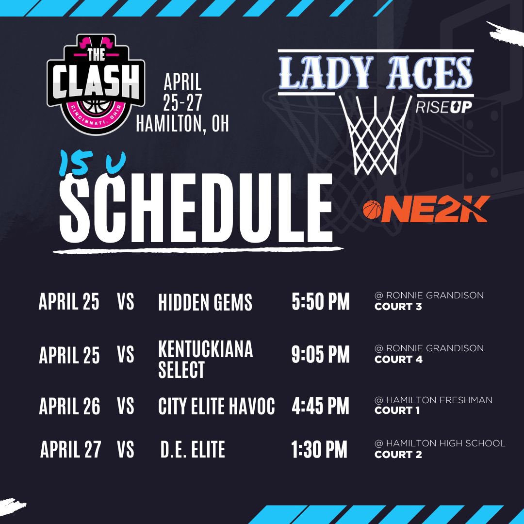 Rise Up Sports Media (@riseupsports1) on Twitter photo Check out our 15U at The Clash this weekend <a href="/SelectEventsBB/">Select Events Basketball</a> <a href="/LadyAcesAau/">Lady Aces/Rise Up AAU</a> Check out our 15U at The Clash this weekend <a href="/SelectEventsBB/">Select Events Basketball</a> <a href="/LadyAcesAau/">Lady Aces/Rise Up AAU</a>