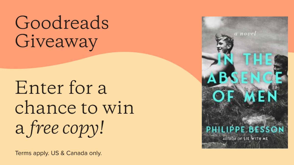ScribnerBooks's tweet image. ✨ Longing for a literary masterpiece? Be among the first to read IN THE ABSENCE OF MEN by the acclaimed Philippe Besson. 

Enter now: bit.ly/41GJgDT

No purch. Nec. US res 18+ 4/15-4/29
#GoodreadsGiveaway #PhilippeBesson #InTheAbsenceOfMen
