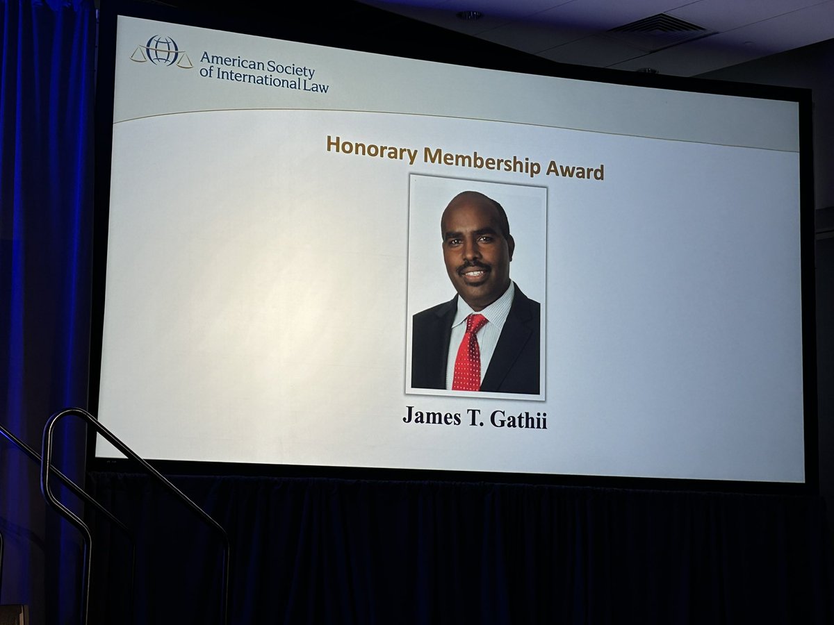 Afronomicslaw (@afronomicslaw) on Twitter photo Congratulations to our <a href="/JTGathii/">James Thuo Gathii</a> who received the Honorary Member Award, conferred on an individual of American or other nationality who has rendered distinguished contributions or service in the field of international law at the #ASILAM 2025.
Thank you for your leadership, Congratulations to our <a href="/JTGathii/">James Thuo Gathii</a> who received the Honorary Member Award, conferred on an individual of American or other nationality who has rendered distinguished contributions or service in the field of international law at the #ASILAM 2025.
Thank you for your leadership,