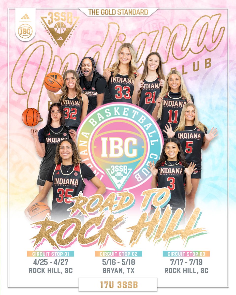 Indiana Basketball Club 17U 3SSB (@ibc17u3ssb) on Twitter photo Last dance, first stop! Our 17U queens are off to Rock Hill <a href="/3SSBGCircuit/">3Stripes Select Basketball Girls Circuit</a> to make some noise! This season, weโre leaving no doubt. ๐ช๐ผ
<a href="/JaydenMScott/">Jayden Scott</a> <a href="/elisecoleman26/">Elise Coleman</a>
<a href="/MaddyShirley51/">Maddy Shirley</a> <a href="/ESPNGabb2026/">Gabby Foster</a>
<a href="/Schnaus_32/">Paige Schnaus</a> <a href="/CCQuigley1/">Caroline (CC) Quigley</a>
<a href="/lexi_primus/">Lexi Primus</a> <a href="/berkeleywillia9/">Berkeley Williams</a>
<a href="/avaaawheeler/">ava wheeler</a> Last dance, first stop! Our 17U queens are off to Rock Hill <a href="/3SSBGCircuit/">3Stripes Select Basketball Girls Circuit</a> to make some noise! This season, weโre leaving no doubt. ๐ช๐ผ
<a href="/JaydenMScott/">Jayden Scott</a> <a href="/elisecoleman26/">Elise Coleman</a>
<a href="/MaddyShirley51/">Maddy Shirley</a> <a href="/ESPNGabb2026/">Gabby Foster</a>
<a href="/Schnaus_32/">Paige Schnaus</a> <a href="/CCQuigley1/">Caroline (CC) Quigley</a>
<a href="/lexi_primus/">Lexi Primus</a> <a href="/berkeleywillia9/">Berkeley Williams</a>
<a href="/avaaawheeler/">ava wheeler</a>