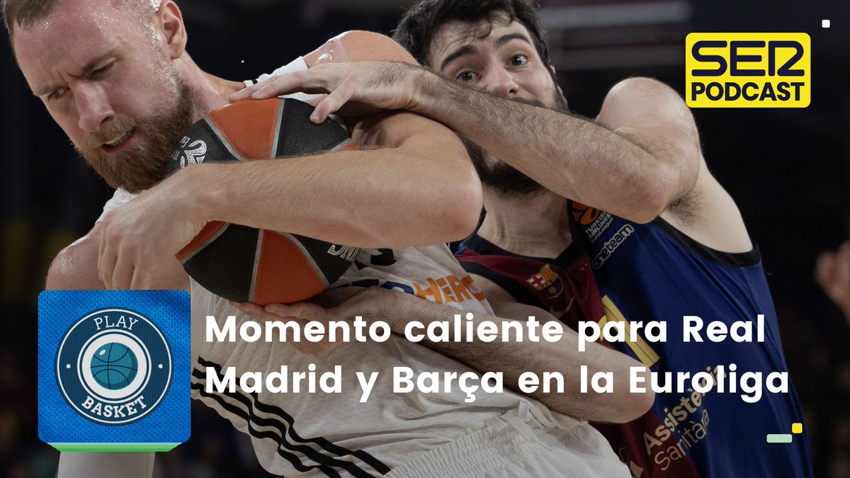 Play Basket (@playbasketser) on Twitter photo 🏀 ¡<a href="/PlayBasketSER/">Play Basket</a> con <a href="/PacojoSER/">Pacojo</a>!
🎧🔂 16x24 → MOMENTO CALIENTE PARA MADRID Y BARÇA EN EUROLIGA
🔎 <a href="/LaloAlzueta/">Lalo Alzueta</a> <a href="/RicardoGlezAS/">Ricardo González</a> y <a href="/Tala_Radio/">M.M. TALAVERA</a> analizan los playoffs
🇺🇸 Isaac Nogués apunta al draft <a href="/NBA/">NBA</a> y arranca la carrera por el anillo
🟡 #SERPodcast 🔗 linktr.ee/PlayBasket 🏀 ¡<a href="/PlayBasketSER/">Play Basket</a> con <a href="/PacojoSER/">Pacojo</a>!
🎧🔂 16x24 → MOMENTO CALIENTE PARA MADRID Y BARÇA EN EUROLIGA
🔎 <a href="/LaloAlzueta/">Lalo Alzueta</a> <a href="/RicardoGlezAS/">Ricardo González</a> y <a href="/Tala_Radio/">M.M. TALAVERA</a> analizan los playoffs
🇺🇸 Isaac Nogués apunta al draft <a href="/NBA/">NBA</a> y arranca la carrera por el anillo
🟡 #SERPodcast 🔗 linktr.ee/PlayBasket