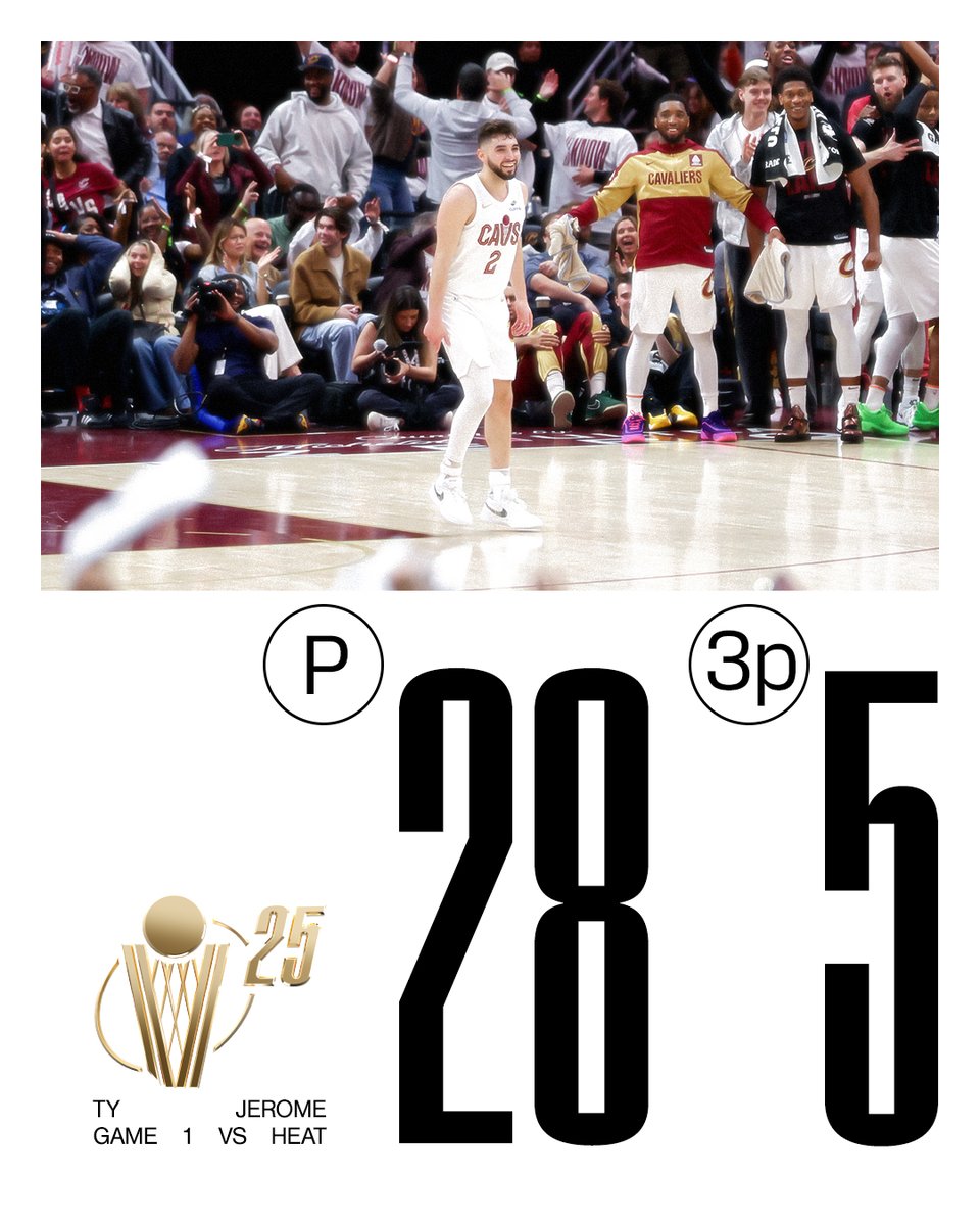 cavs's tweet photo. His playoff debut was one to remember. #LetEmKnow https://t.co/URQecxWfJi