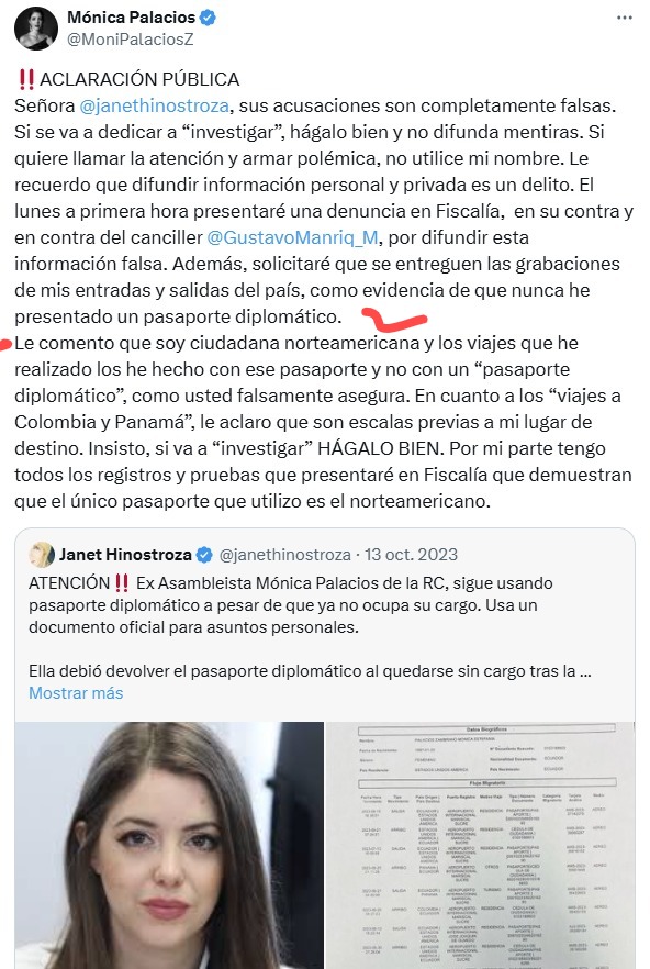 Full Democracia (@fulldemocracia) on Twitter photo ¡¡Difunde!!
Sr. Secretario de Estado <a href="/USAGovEspanol/">USAGov en Español</a> <a href="/marcorubio/">Marco Rubio</a> e instituciones <a href="/USCIS_es/">USCIS Español</a> y <a href="/miFBIHouston/">FBI Houston Español</a> :
En Ecuador, la asambleísta Mónica Palacios <a href="/MoniPalaciosZ/">Mónica Palacios</a> de nacionalidad ecuatoriana y estadounidense por naturalización, es una activista política PRO gobiernos ¡¡Difunde!!
Sr. Secretario de Estado <a href="/USAGovEspanol/">USAGov en Español</a> <a href="/marcorubio/">Marco Rubio</a> e instituciones <a href="/USCIS_es/">USCIS Español</a> y <a href="/miFBIHouston/">FBI Houston Español</a> :
En Ecuador, la asambleísta Mónica Palacios <a href="/MoniPalaciosZ/">Mónica Palacios</a> de nacionalidad ecuatoriana y estadounidense por naturalización, es una activista política PRO gobiernos