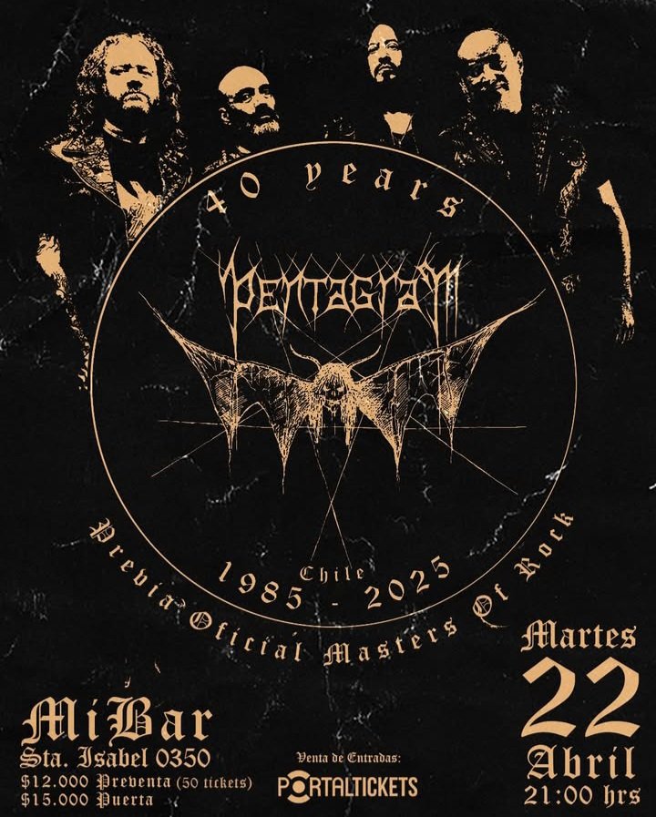 chileanhorsemen's tweet image. #ScanningTheScene🇨🇱
En la previa de lo que será Masters of Rock, @MiBardeRock será el centro de reunión este martes cuando PentagraM suba a su escenario y detone el escenario de Barrio Italia.

Atina, las entradas vuelan!

#TheChileanHorsemen
#LocalChapter78