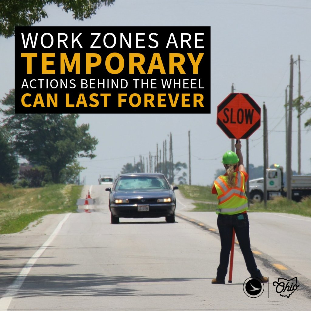 ODOT_Cincinnati's tweet photo. It's National Work Zone Awareness Week. Help us spread the word and urge drivers to slow down and stay alert when traveling through work zones. Respect the Zone, So We All Get Home. #NWZAW #ODOTWorks https://t.co/YxjpZwHTvO