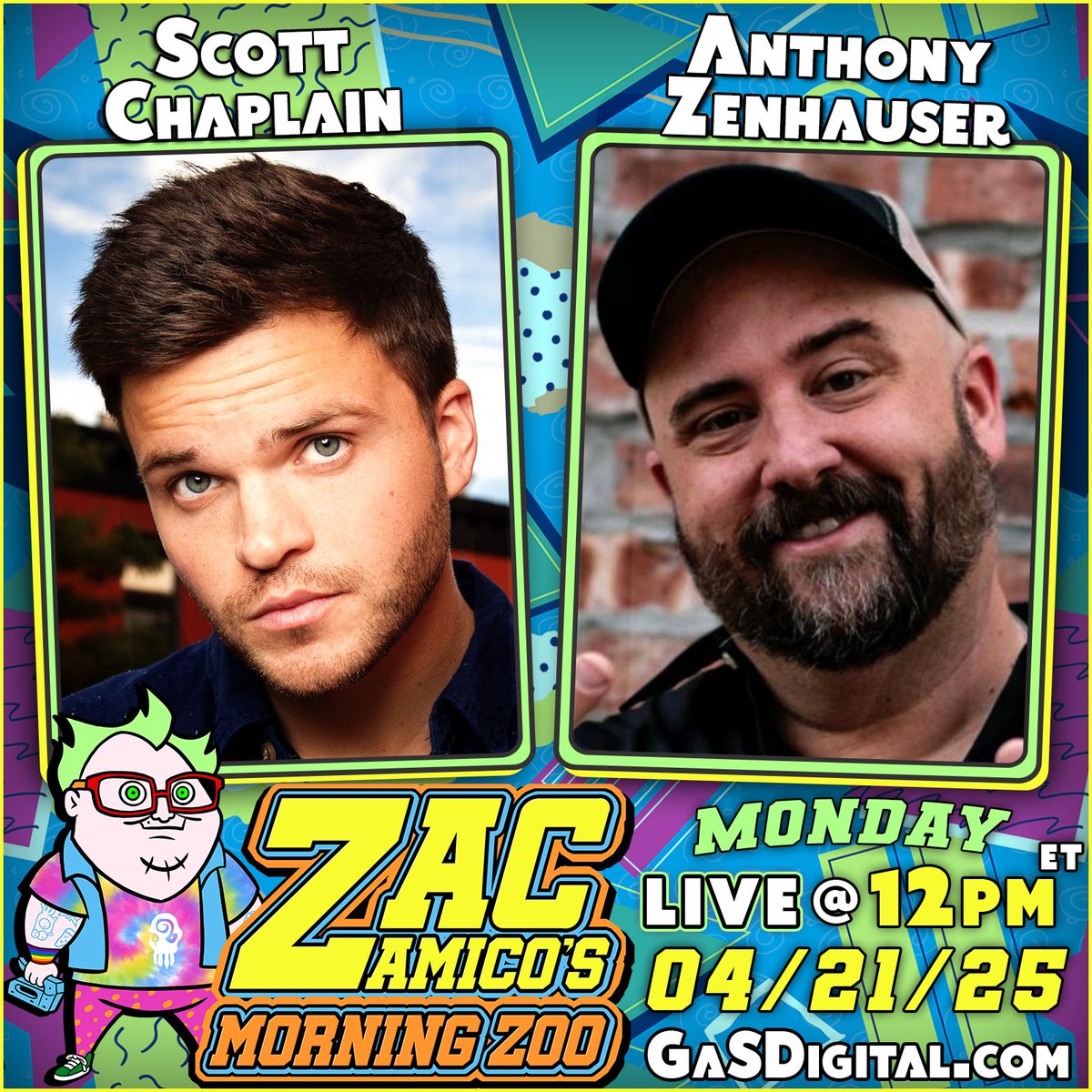 GaS Digital Network (@gasdigital) on Twitter photo Today at Noon EST on <a href="/ZacsMorningZoo/">Zac Amico's Morning Zoo</a>!
Join gasdigital.com to watch along live and use code ZOO at signup to unlock BIG SAVINGS on your membership!
<a href="/ZASpookshow/">ZAMidnightSpookshow</a> <a href="/Scott_Chaplain/">Scott Chaplain</a> <a href="/thezencomic/">🤬Anthony Zenhauser🤬</a> Today at Noon EST on <a href="/ZacsMorningZoo/">Zac Amico's Morning Zoo</a>!
Join gasdigital.com to watch along live and use code ZOO at signup to unlock BIG SAVINGS on your membership!
<a href="/ZASpookshow/">ZAMidnightSpookshow</a> <a href="/Scott_Chaplain/">Scott Chaplain</a> <a href="/thezencomic/">🤬Anthony Zenhauser🤬</a>