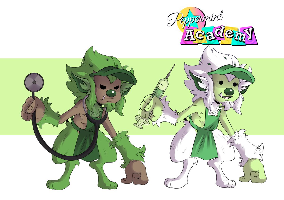 Here are the candy goblins, who are servants making life easier at the academy. Kind of...
