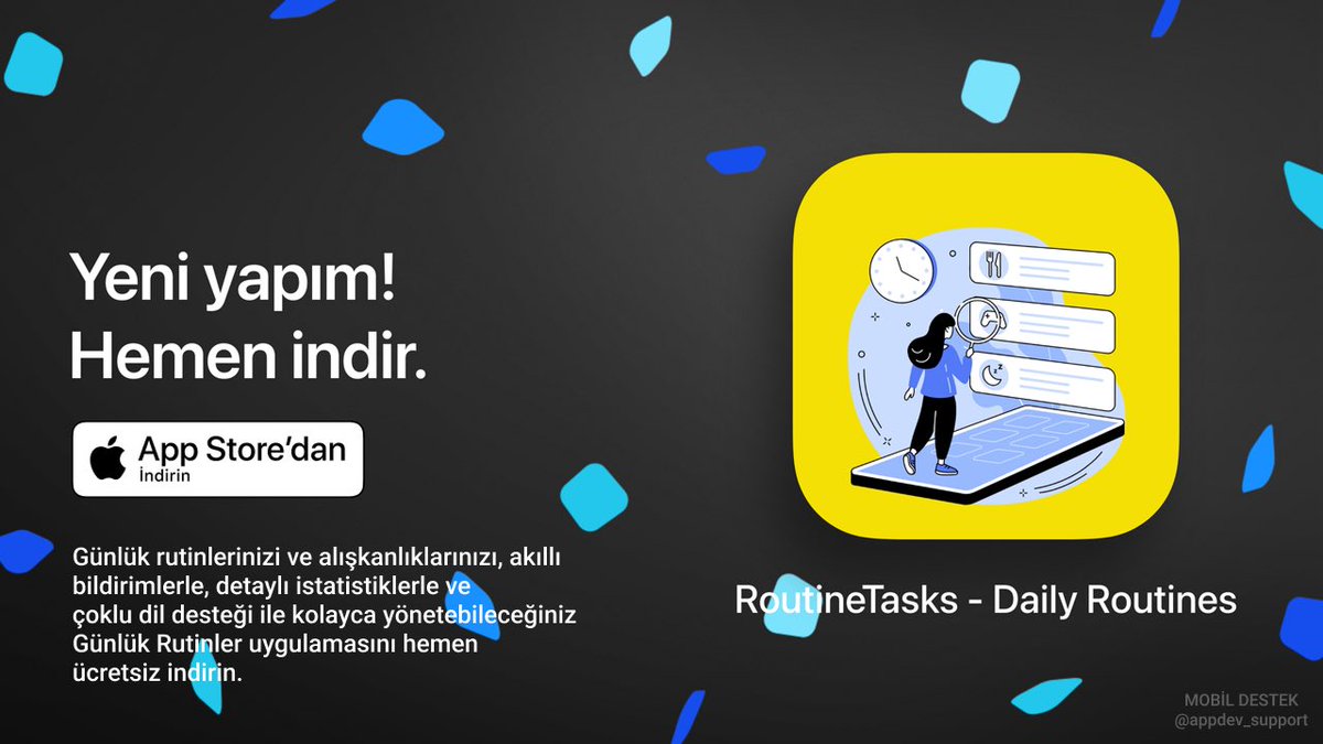 appdev_support's tweet image. 📌 Günlük rutinlerinizi ve alışkanlıklarınızı, akıllı bildirimlerle, detaylı istatistiklerle ve çoklu dil desteği ile kolayca yönetebileceğiniz Günlük Rutinler uygulamasını hemen ücretsiz indirin.
İndirme Linki profilimizde ki linkte
#MobileApp #iOSApps #appledev #DailyRoutine