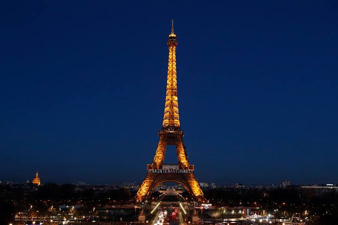 Beautiful Eiffel Tower in the Evening