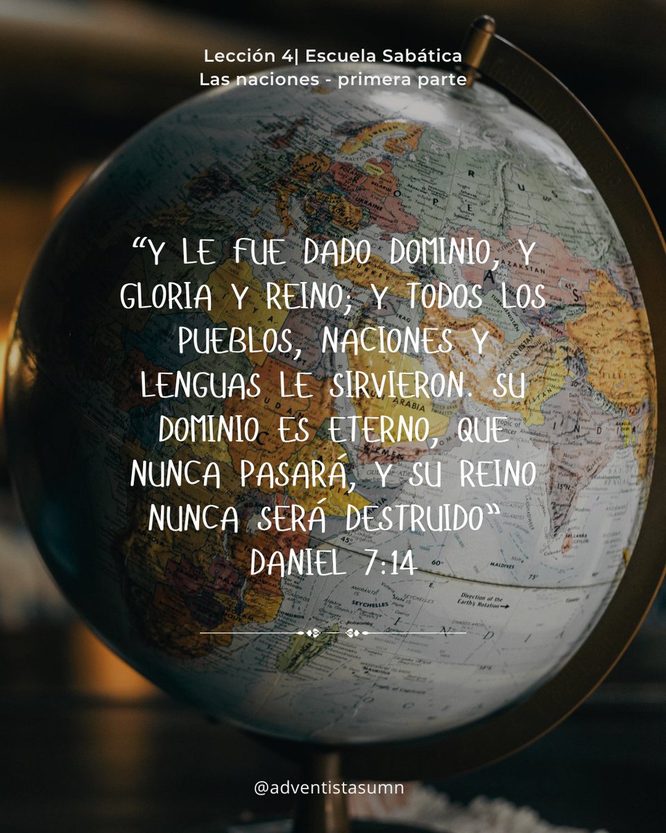 📖 El Apocalipsis presenta las soluciones de Dios para nuestro mundo caído. Nos recuerda que, aunque los gobiernos fallen, Dios tiene la última palabra. Él restaurará lo perdido y reinará por la eternidad. 👑

Compartimos el versículo clave para memorizar. #EscuelaSabática