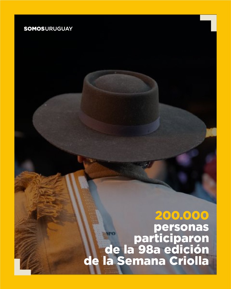 200.000 personas participaron de la 98a edición de la Semana Criolla

NOTA COMPLETA: lnkd.in/eX3RHVBp