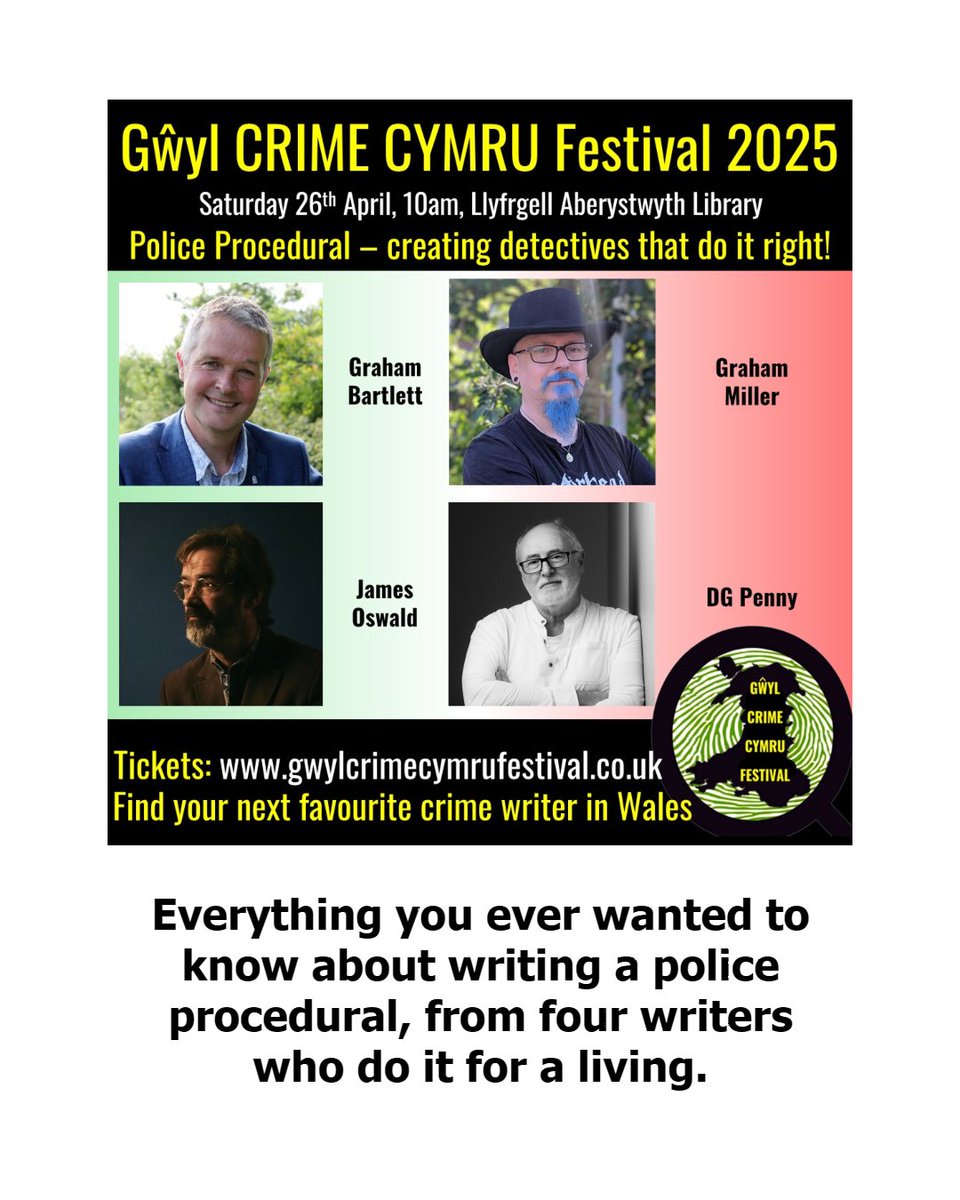 Graham H Miller (he, him) (@grahamhmiller) on Twitter photo ⏳FOUR DAYS TO GO! If you've ever wanted to write a police procedural, join me and my fellow authors at #Aberystwyth Library on 26th April. Can we reveal our sources? Well, maybe we can! gwylcrimecymrufestival.co.uk/pif/ <a href="/GwylCrimeFest/">GŵylCrimeCymruFestival</a> <a href="/CrimeCymru/">Crime Cymru</a> <a href="/CriFiLover/">CrimeFictionLover</a> ⏳FOUR DAYS TO GO! If you've ever wanted to write a police procedural, join me and my fellow authors at #Aberystwyth Library on 26th April. Can we reveal our sources? Well, maybe we can! gwylcrimecymrufestival.co.uk/pif/ <a href="/GwylCrimeFest/">GŵylCrimeCymruFestival</a> <a href="/CrimeCymru/">Crime Cymru</a> <a href="/CriFiLover/">CrimeFictionLover</a>