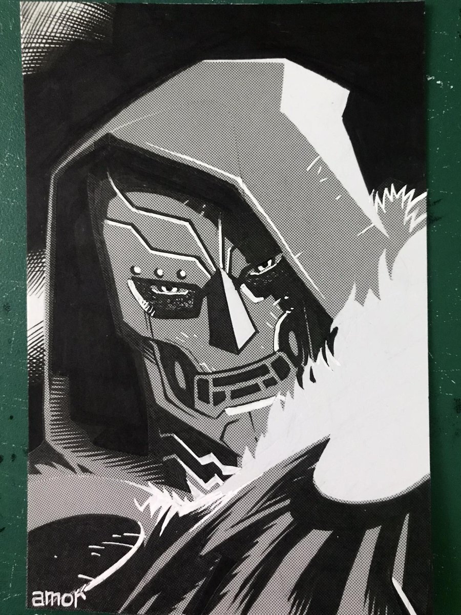 JohnAmor's tweet image. 46/365: DOCTOR DOOM
4x6; ink and screentone on vellum

#doctordoom #victorvondoom #fantasticfour #marvelvillains #supervillain #marvelcomics #comicart #illustration #traditionalart