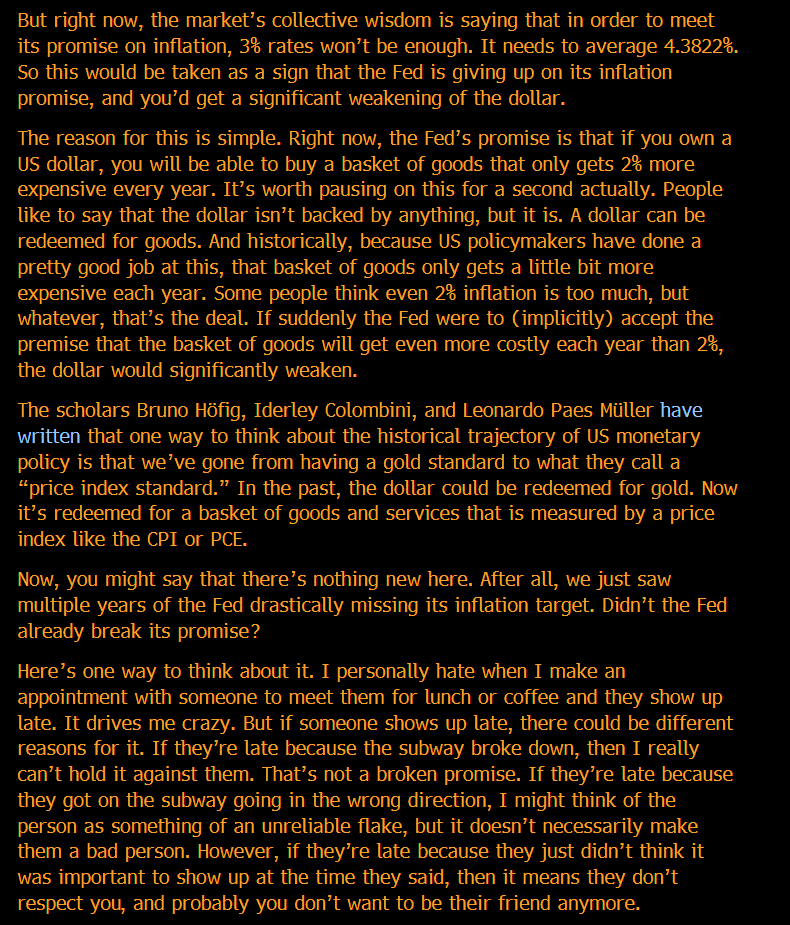 TheStalwart's tweet photo. WHAT DOES TRUMP EVEN GET FROM FIRING POWELL?

In today's Odd Lots newsletter, I wrote a long piece US Treasuries, Fed promises, what *really* backs the US dollar, and how I just don't see what (even in the short-term) Trump gets from firing, or trying to fire Powell right now. https://t.co/5jLh9uQetN