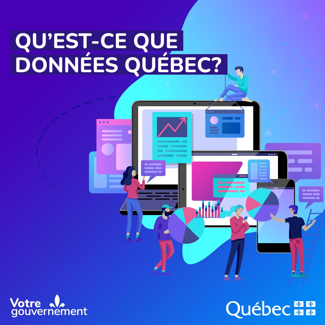 👀Données Québec est un portail unique pour accéder aux données ouvertes du Québec! Il simplifie l'accès aux données publiques pour accroître la transparence, encourager la participation citoyenne et valoriser le potentiel des données. Découvrez-le ici 👇
ow.ly/ScX350VBFKi
