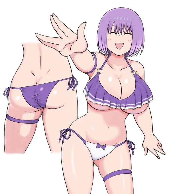 某ドフロキャラの水着を着たアカネちゃん#GRIDMAN_UNIVERSE 