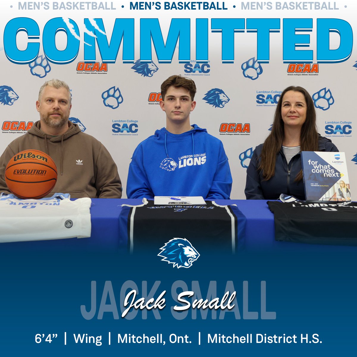 Committed.

We're thrilled to announce the commitment of wing Jack Small to the Lambton Men's Basketball Program!

Small comes to Lambton College by way of Mitchell District High School.

For more: lclions.ca/sports/mbkb/20…

Welcome to The Den, Jack!

#DefendTheDen