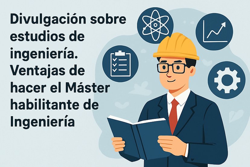 Jornada 'Divulgación sobre estudios de ingeniería. Ventajas de hacer el Master Habilitante de Ingeniería': iies.es/events/divulga…
Organizado por El Comité Universidad, Formación y Empresa del Instituto de la Ingeniería de España. 
28 de abril a las 13h.